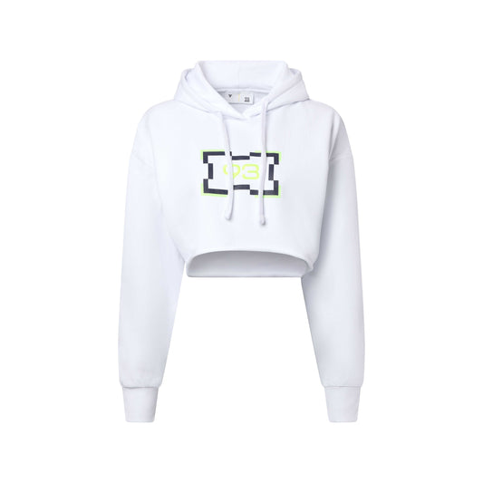 93. WMNS Cropped Hoodie Blanc