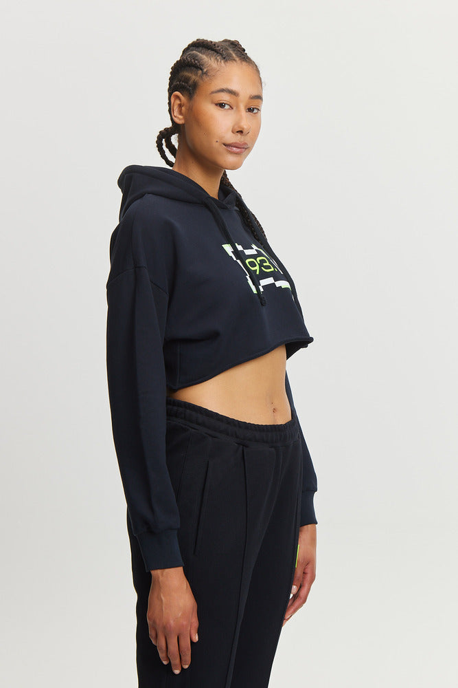 93. WMNS Cropped Hoodie Noir