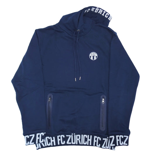 Hoodie Pocket dunkelblau/weiss