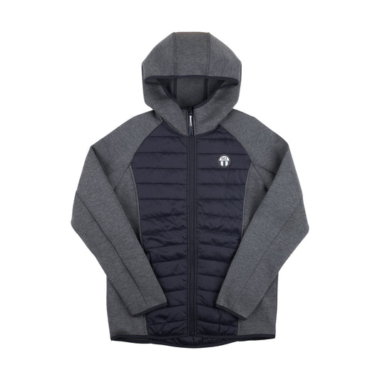 Jacke Hybrid Navy/Grau-Melange